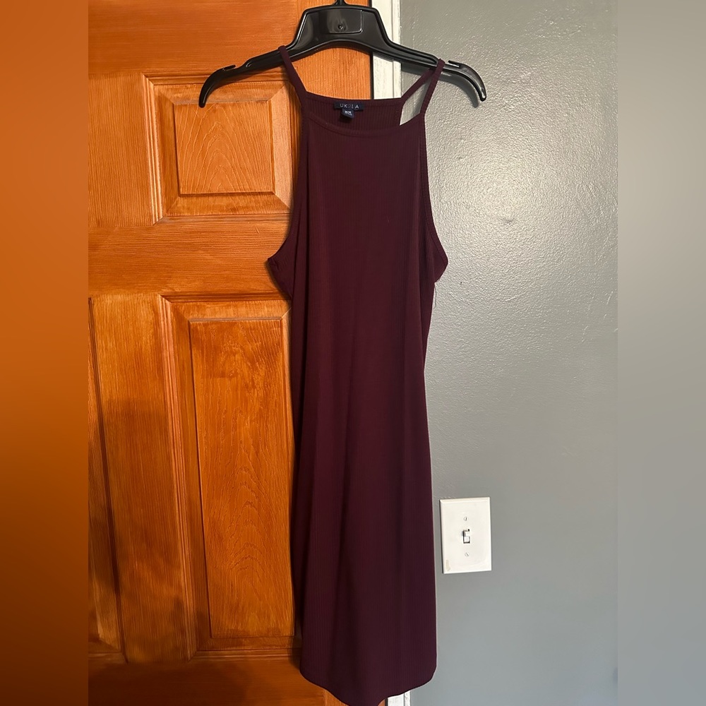 Pomagranet colored long dress